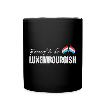 Luxembourgeoise fière, j’adore le Luxembourg - Mug uni - noir - Devant