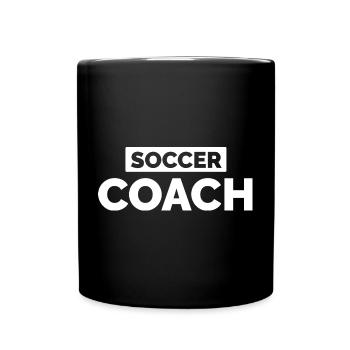 Logo d’entraîneur de football - Club de football et entraîneur - Mug uni - noir - Devant
