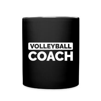 Icône de l’entraîneur de volley-ball - logo du club et des équipes - Mug uni - noir - Devant