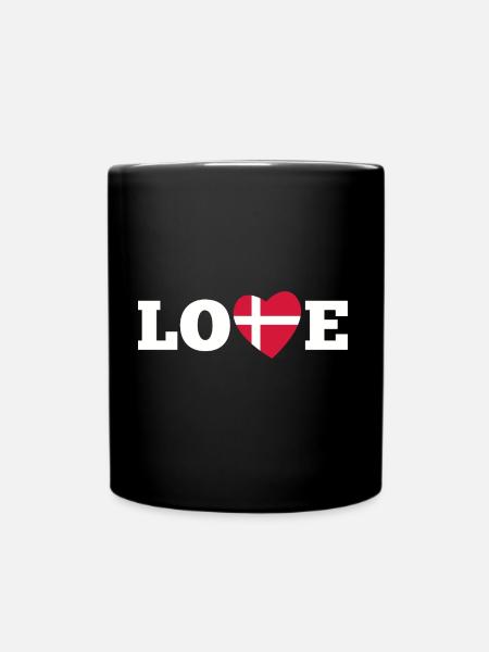 Love Denmark - Full Colour Mug - black