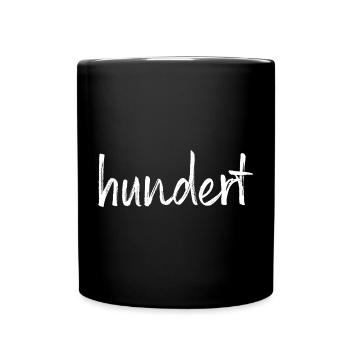 100 hundert Jubiläum Jahrestag Geburtstag Geschenk - Tasse einfarbig - Schwarz - Vorne