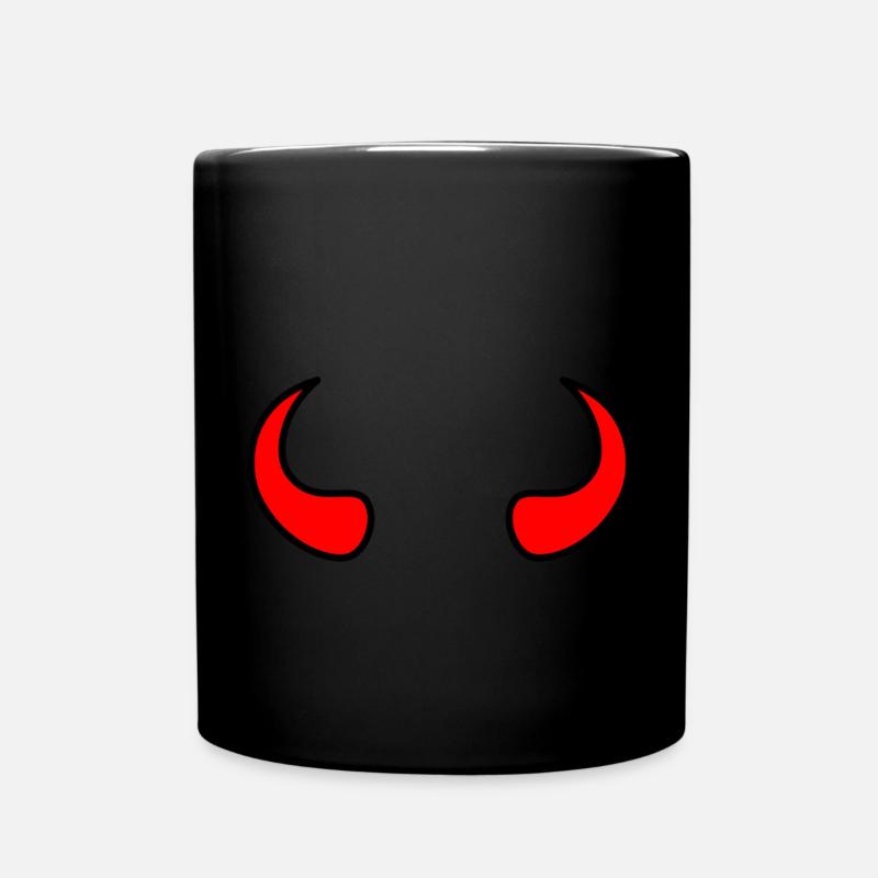 Devil's Horns - Devilish gift idea. - Full Colour Mug - black