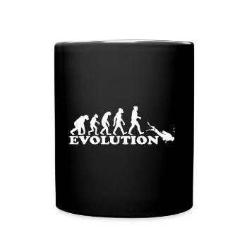 Evolution Tauchen Taucher Tauchsport Geschenk idee - Tasse einfarbig - Schwarz - Vorne