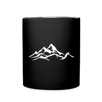 Mountains - Full Colour Mug - black - Front