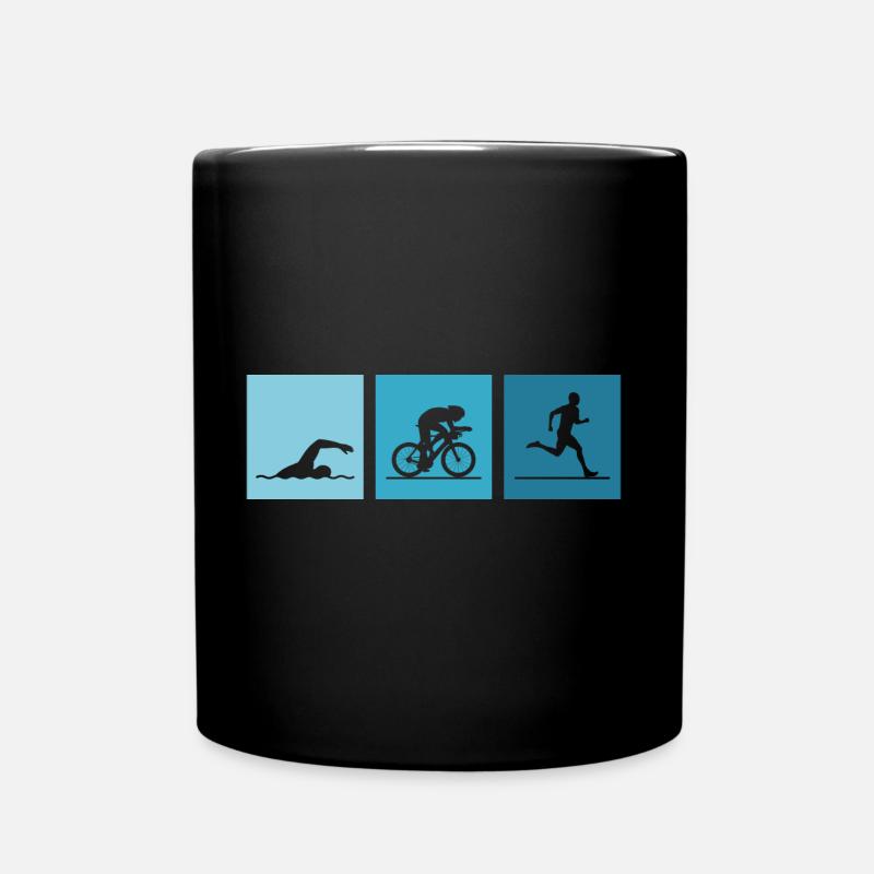 Triathlon - Full Colour Mug - black