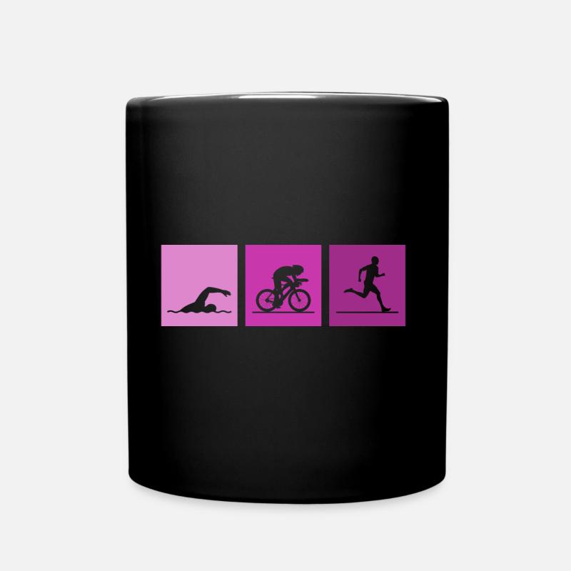 Triathlon - Full Colour Mug - black