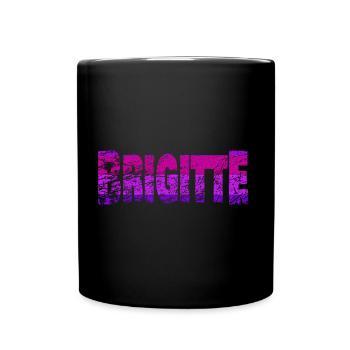 Schriftzug Brigitte - Tasse einfarbig - Schwarz - Vorne