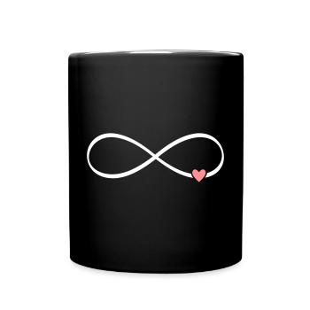 Heart infinity sign love symbol gift - Full Colour Mug - black - Front