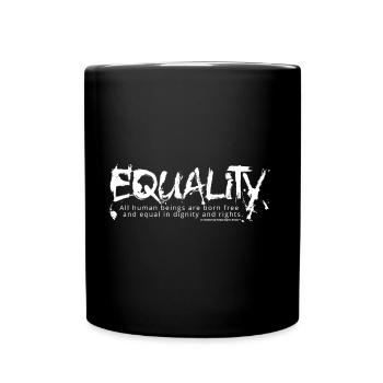 EQUALITY Schriftzug - Tasse einfarbig - Schwarz - Vorne