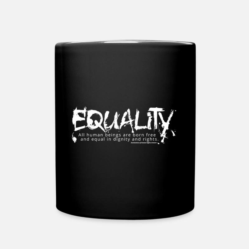 EQUALITY lettering - Full Colour Mug - black
