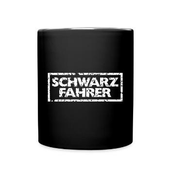 Schwarzfahrer (Vintage Weiß) - Tasse einfarbig - Schwarz - Vorne