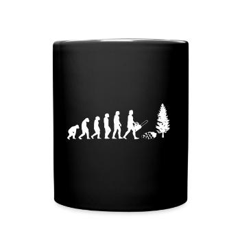 Evolution Holzhacker weiss - Tasse einfarbig - Schwarz - Vorne