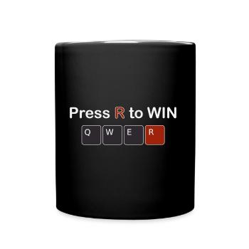 Press R to win League of Legend Design - Tasse einfarbig - Schwarz - Vorne