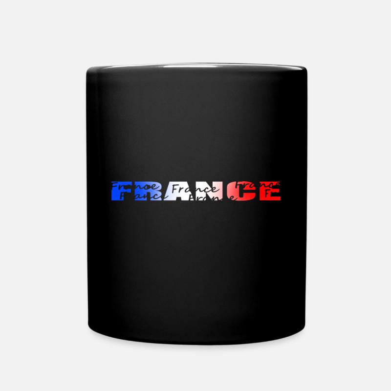 France - Full Colour Mug - black