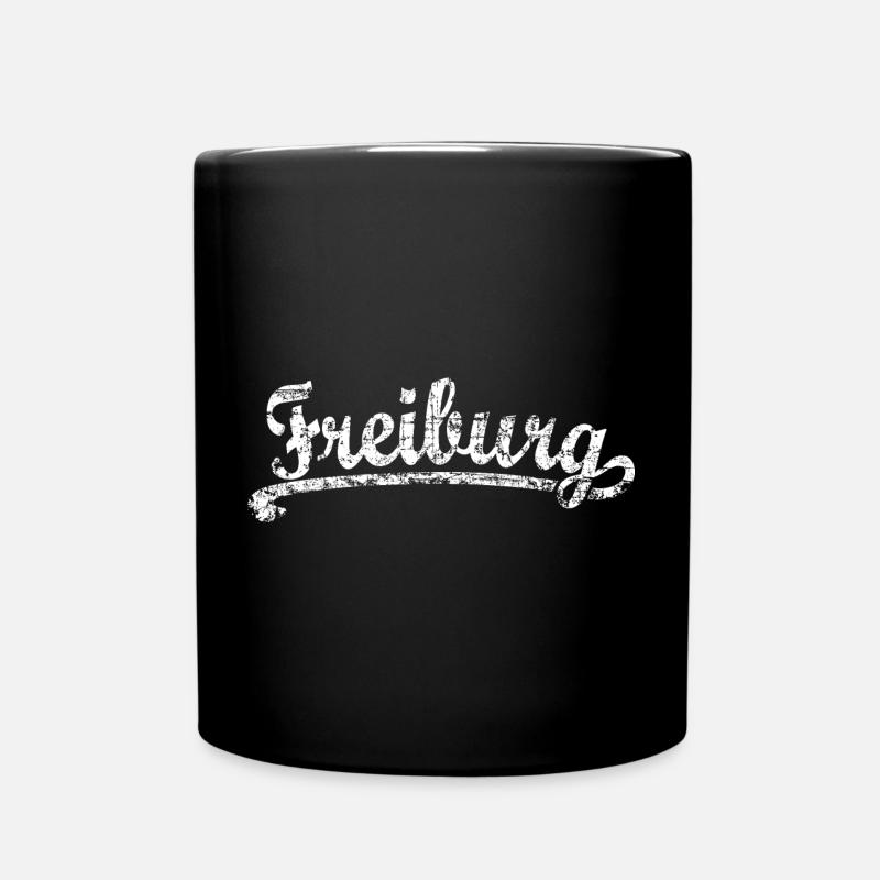 Freiburg Classic (Vintage/Weiß) - Tasse einfarbig - Schwarz