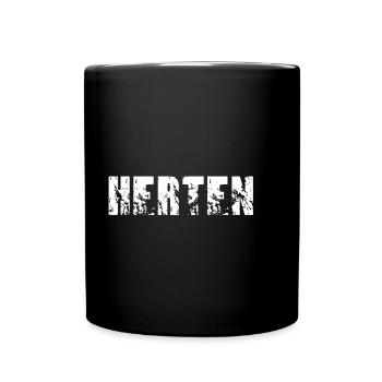 Herten - Tasse einfarbig - Schwarz - Vorne