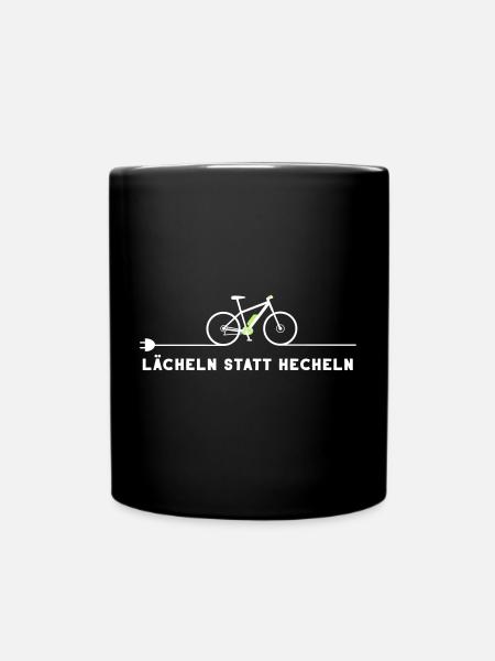 Ebike E-Bike Pedelec Geschenk Fahrrad eMTB - Tasse einfarbig - Schwarz