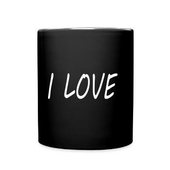 I love - Full Colour Mug - black - Front