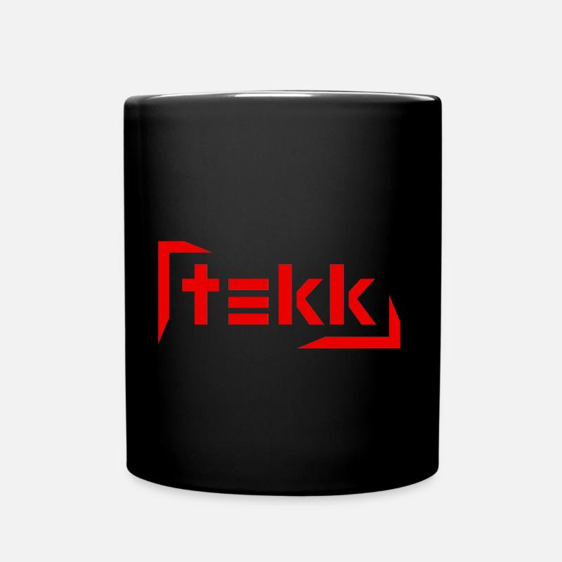 Hardtekk - Tekk - Techno - Tekk Schriftzug - Tasse einfarbig - Schwarz