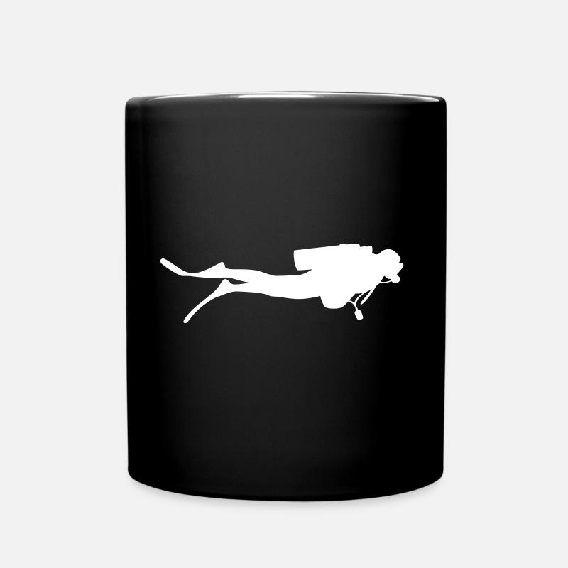 Taucher - Tasse einfarbig - Schwarz