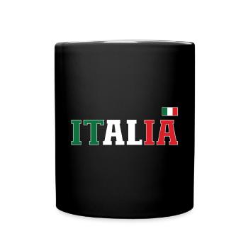 Italien Flagge - Tasse einfarbig - Schwarz - Vorne