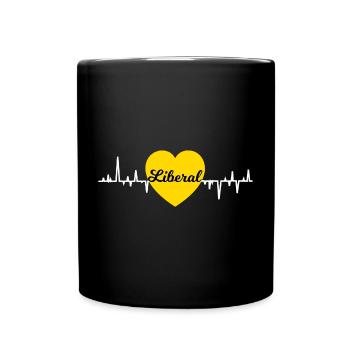 Liberal Heart - Full Colour Mug - black - Front
