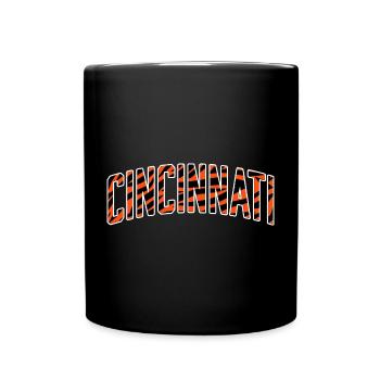 Cincinnati Tiger Stripe - Tasse einfarbig - Schwarz - Vorne