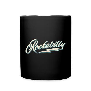 Rockabilly - 50s Retro - 1950er Jahre Rock n Roll - Tasse einfarbig - Schwarz - Vorne