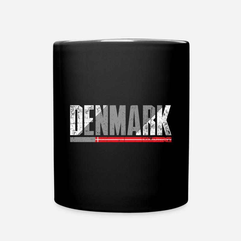 Dänemark Distressed Typografie - Tasse einfarbig - Schwarz
