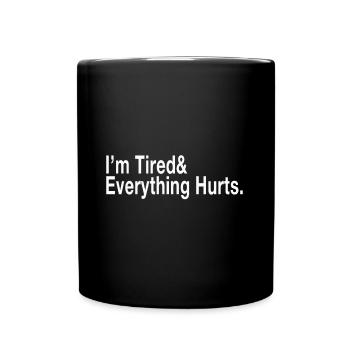 Je suis fatigué - Mug uni - noir - Devant