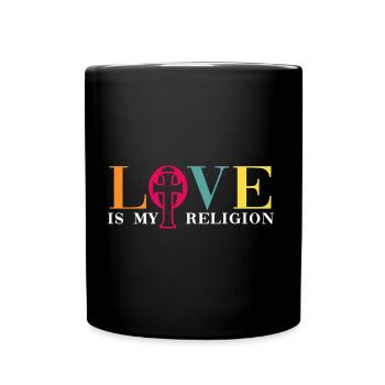liberté colorée lgbt droits de l’homme coloré jésus - Mug uni - noir - Devant