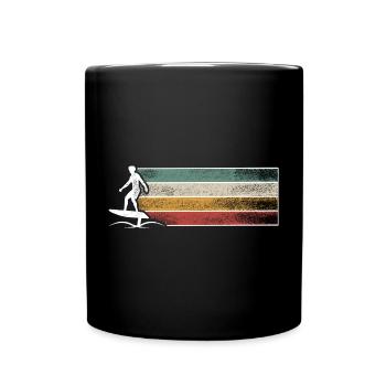 Hydrofoil Surfing Surf Surfer Hydrofoil Surfen - Full Colour Mug - black - Front