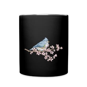 Sakura en fleurs de cerisier japonais - Mug uni - noir - Devant