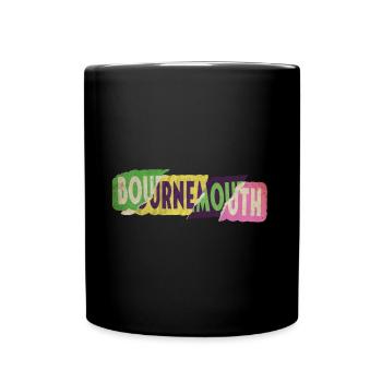 Bournemouth Angleterre UK City Font Punk Retro - Mug uni - noir - Devant