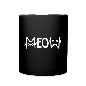 Meow - Tasse einfarbig - Schwarz - Vorne