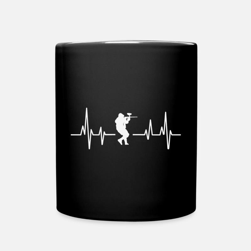 Paintball Herzschlag - Tasse einfarbig - Schwarz