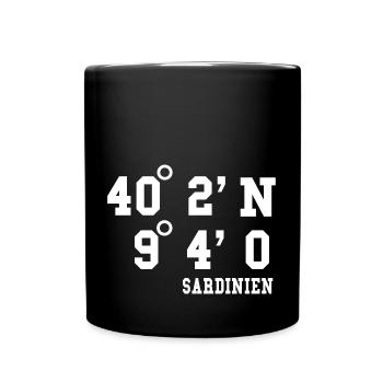 Sardinien Urlaub Sardegna Italien Geschenk Idee - Tasse einfarbig - Schwarz - Vorne