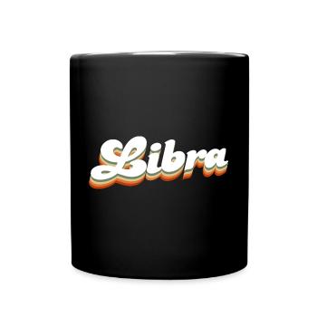 Waage Astrologie Oktober Sterne - Tasse einfarbig - Schwarz - Vorne