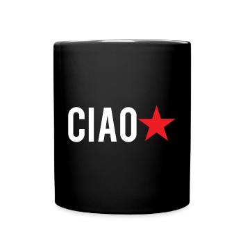 t-shirt hello red star t-shirt red star - Full Colour Mug - black - Front
