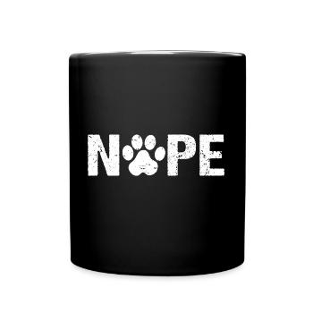 Nope Dog Patte de chien - Mug uni - noir - Devant