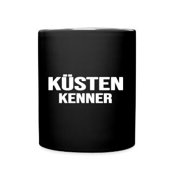 Kapitän Seebär Küste Moin Moin Brandung Anker - Tasse einfarbig - Schwarz - Vorne