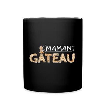 Maman gâteau. - Mug uni - noir - Devant