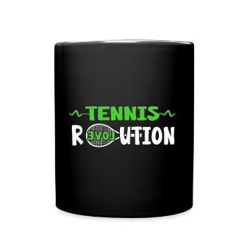 Balle de match de tennis raquette de tennis « tennis-love » - Mug uni - noir - Devant