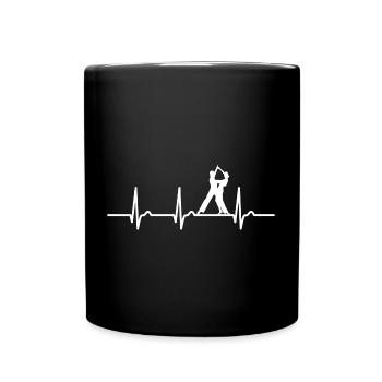 ECG curve - heart curve - pulse - dancing - couple dance - Full Colour Mug - black - Front