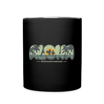 Aloha - Endless Summer on Waikiki Beach - Full Colour Mug - black - Front