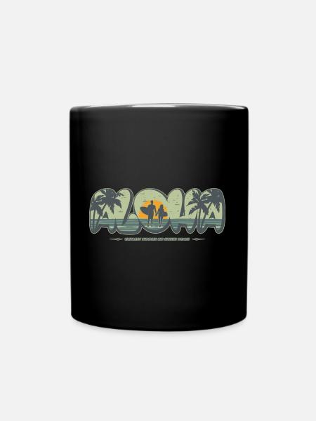 Aloha - Endless Summer on Waikiki Beach - Tasse einfarbig - Schwarz