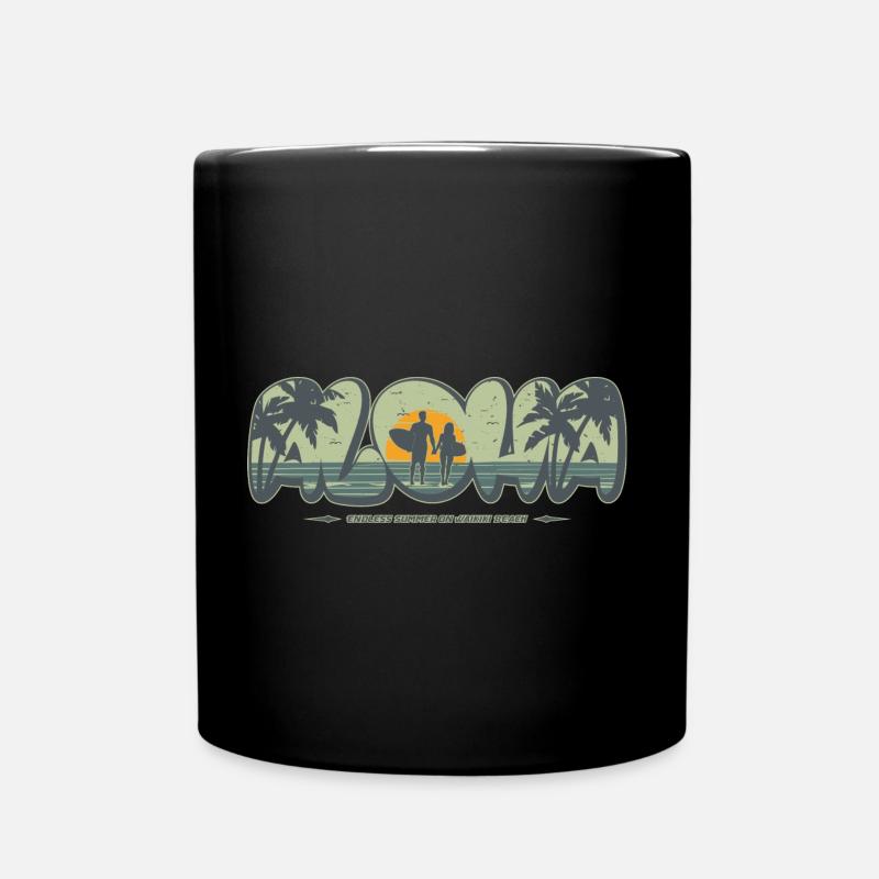 Aloha - Endless Summer on Waikiki Beach - Tasse einfarbig - Schwarz