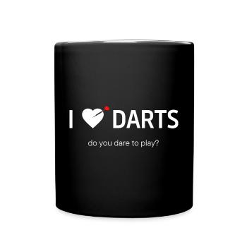 J’ADORE LES FLÉCHETTES - Mug uni - noir - Devant