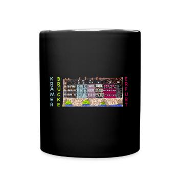 Erfurt, Krämerbrücke, landmark Germany - Full Colour Mug - black - Front