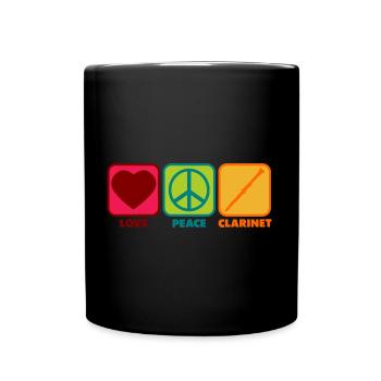 Joueuse de clarinette Dictons de joueur de clarinette - Mug uni - noir - Devant